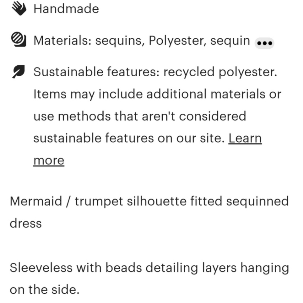 Gold, Chevron Print, Sequined Mermaid Gown, Custom Handmade - Picture 12 of 15